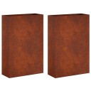 vidaXL Hageblomsterpotte 2 stk. Rusten 40 x 20 x 75 cm Cortenstål