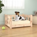 vidaXL Hundeseng 55,5x45,5x28 cm heltre furu
