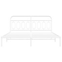  Sengeramme i metall med sengegavl hvit 180x200 cm 8721102646409