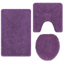  Anti skli baderomsmatte sett 3 pcs Lilla 50 x 50 cm PP