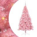 Kunstig Forhåndsopplyst Juletre med 300 LED Rosa 180 cm PVC