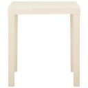 vidaXL Hagebord hvit 79x65x72 cm plast