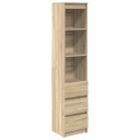 Høybord sonoma eik 37,5x35x180 cm konstruert tre