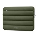 Tech-Protect Fluffy Laptopveske 13-14" Mørkegrønn med Ekstra Glidelåslomme