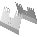 Pelmondo grillelement i rustfritt stål til Q-Style silver 225 x 50 x 130 mm