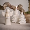 ANGEL LED-stearinlys, kremfarget, voks, høyde 16 cm – Uyuni Lighting - Stue - Annet - Med en lyskilde