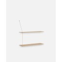 Woud - Stedge Shelf L80 White Oak/Brass Woud