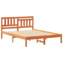  Sengestamme med hodegjerde Voksbrun 120 x 200 cm Heltre furu