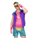 Wilbers & Wilbers 80-talls Aerobics Herre Kostyme Large 005966-H-054