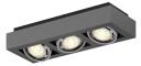 Arcchio LED-takspot Ronka, GU10, 3 lyskilder, mørkegrå