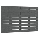 vidaXL Veggmontert sengegavl grå 81x3x63 cm heltre furu