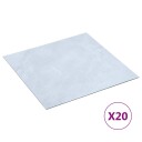  Selvheftende Gulvplanker 30,5 x 30,5 cm 20 pcs PVC Hvit marmor