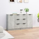 vidaXL Skjenker 2 stk betonggrå 60x30x70 cm konstruert tre