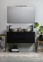 Noro Indria Toppmontert Servant Ø410 mm, u/bl.hull, u/overløp, Sølv
