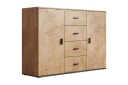 Uni Kommode   Hvit / Svart Høyglans