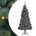  Kunstig forisert juletre med kule sett grønn 210 cm PET