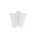 Sg Armaturen Zip Profil utsparing 2,1m hvit