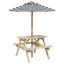  Piknikbord for 4 barn med parasoll heltre gran