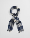 GANT Wool Multi Checked Scarf   Blue   