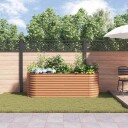  Brun Hevet Hagebed   Treutseende 240x80x81 cm Stål