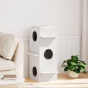  Kattehus hvit 43x43x90 cm heltre furu