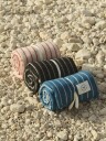 Outdoor Market Throw 130x180 cm Blue With Beige Stripe