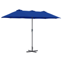  Hageparasol Blå 380 x 196 x 235 cm Pulverlakkert stål