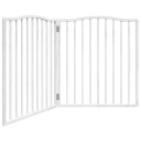 Vidaxl Hundeport Sammenleggbar 2 Paneler Hvit 160 cm Poppeltre
