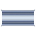 vidaXL Solskygge seil Blå og hvit 2,5 x 5 m 100% polyester Oxford
