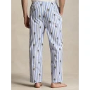 Polo Ralph Lauren Polo Bear Striped Cotton Pajama Pant White L