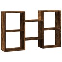  Vegghylle røkt eik 96x18x60 cm konstruert tre 8721158360960
