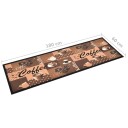vidaXL Vaskbart kjøkkenteppe kaffe brun 60x180 cm