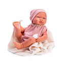 Asi Maria Babydukke Med Antrekk Og Teppe 43 cm Fra 3 År Rose