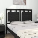 vidaXL Sengegavl svart 125,5x4x100 cm heltre furu