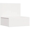  Vegghengt nattebord Hvit 42 x 32.5 x 40 cm Massiv furu tre