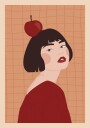 Confident Woman with Apple Plakat / 70x100
