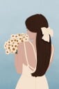 Woman with Daisies Plakat Plakat / 70x100cm