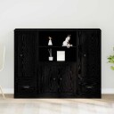  Høybord Svart Eik 132 x 35.5 x 103.5 cm Konstruert tre