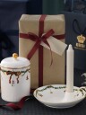 Royal Copenhagen Stjerneriflet Jul lysestake hvit 18 cm