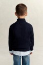 Gant Kids Shield Cotton Half Zip Sweater Navy 104