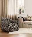Decotique Le Petite Lenestol Zebra Sort / Hvit