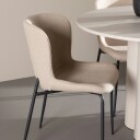 Olivia Spisegruppe 110 cm Rund med 4 Modesto stoler   Beige/Beige