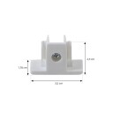 Lindby endestykke Linaro, hvit, skrue, 1-fase system
