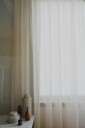 Mimou   Tynn hotellgardin dobbel bredde   Beige