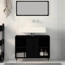 Vanity Unit Svart Eik Konstruert tre Medium Svart Eik Vanity