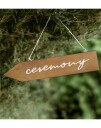 PartyDeco Hengende Skilt Ceremony