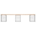 vidaXL Hagebenk gabiondesign 203x31x42 cm heltre furu