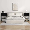  Nattbordskap Svart eik 55 x 31 x 76 cm Konstruert tre