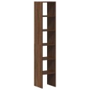  Bokhyller 2 stk stablebar brun eik 30x30x80 cm konstruert tre