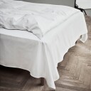 Juna Percale Fladt Lagen 240X260 Cm Hvid - White - 240X260CM